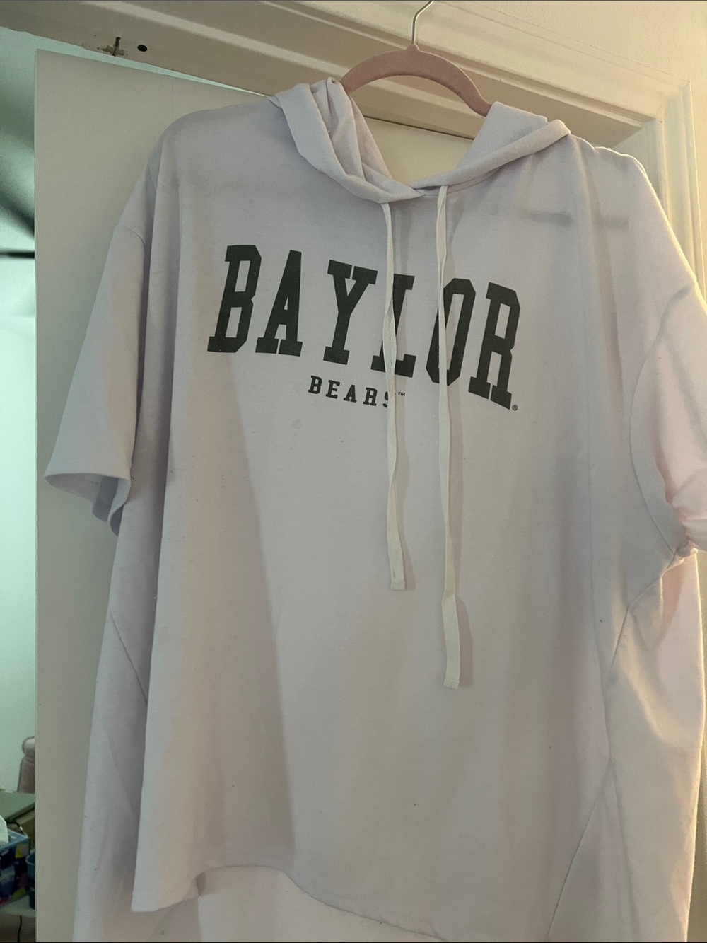 Baylor Bears White Hoodie Tee